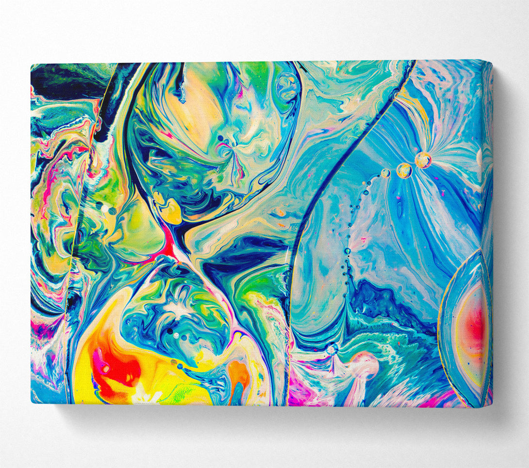  A Canvas Print of Azure Swirls And Dreams Canvas Art