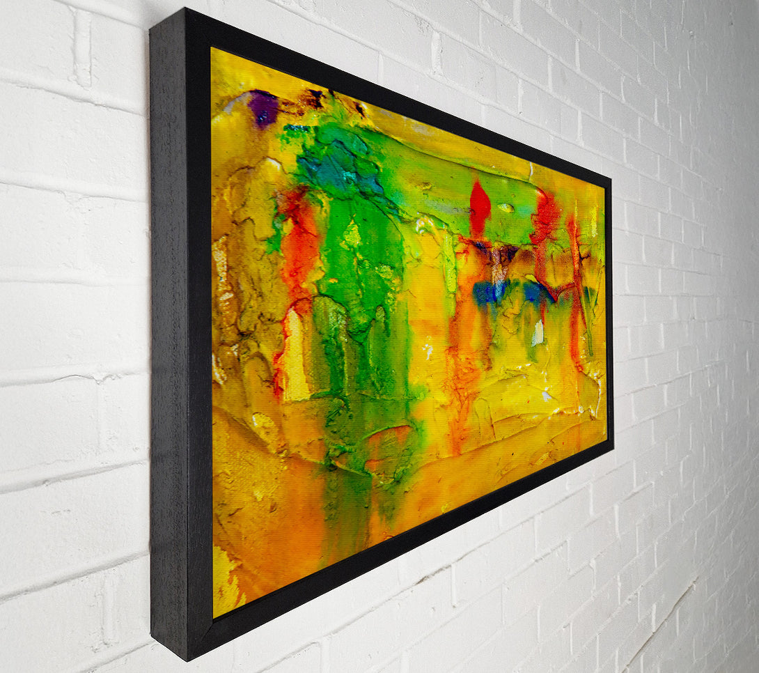  A Canvas Print of Golden Abstract Drips Canvas Wall Art