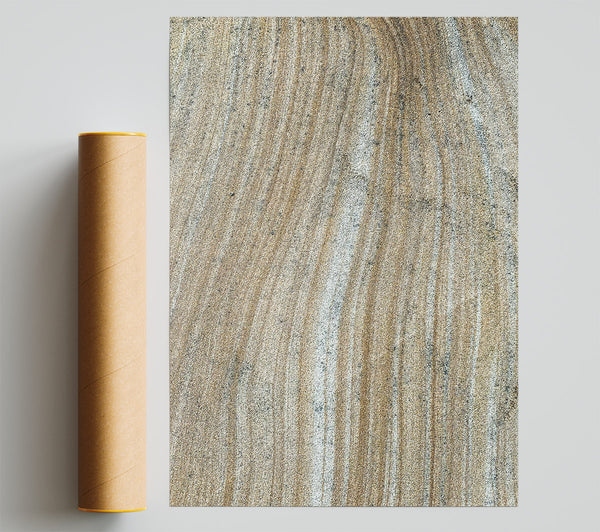 Golden Sand Lines Poster