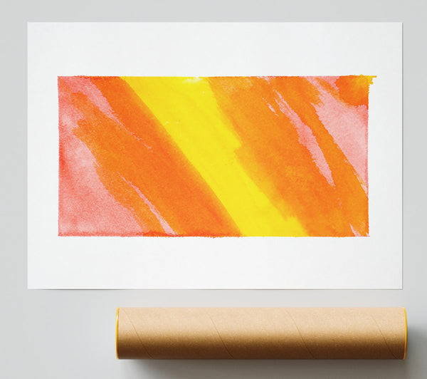Yellow Sunset Streaks Giclee Print