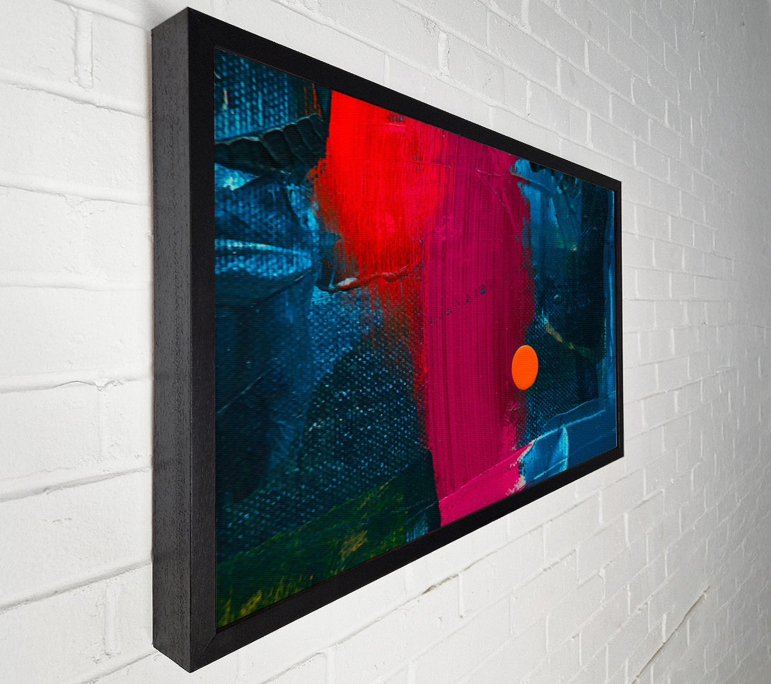  A Canvas Print of Crimson And Teal Strokes Canvas Wall Art