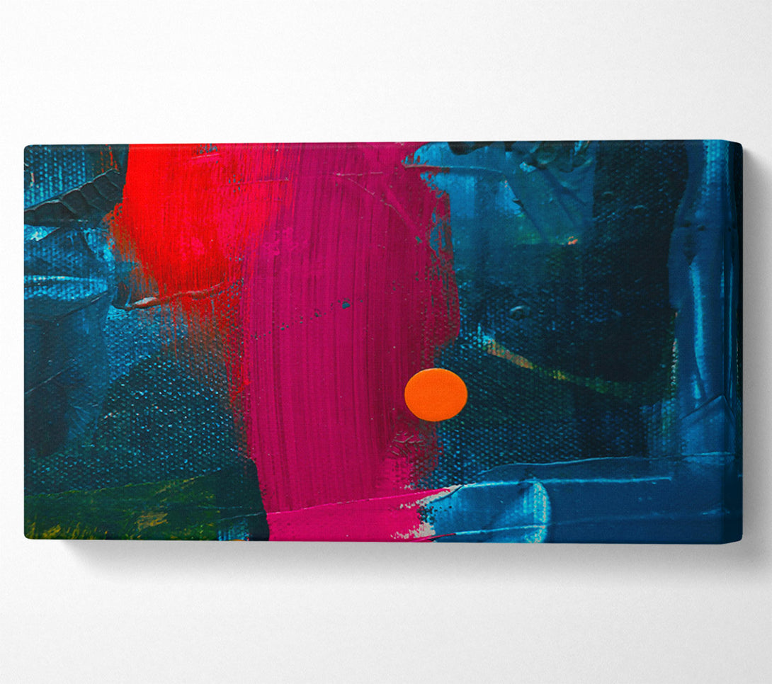  A Canvas Print of Crimson And Teal Strokes Canvas Wall Art
