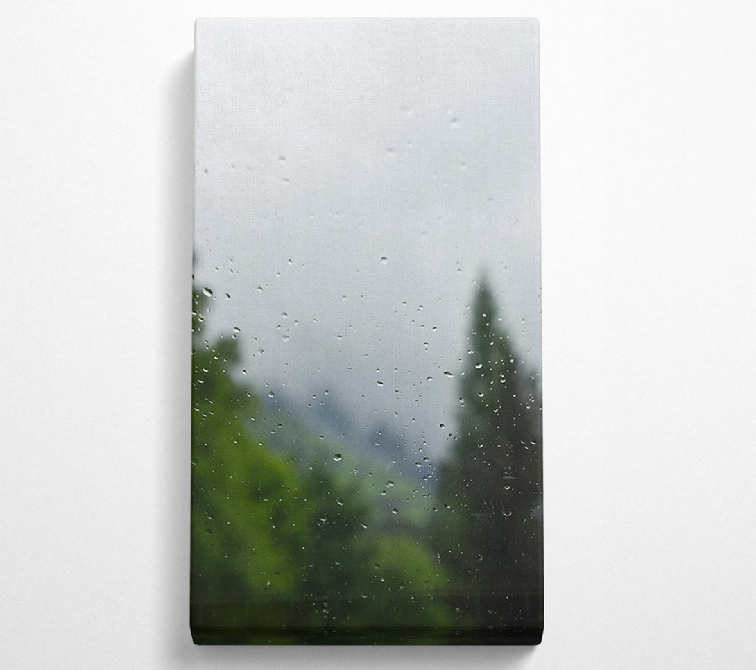  A Canvas Print of Grey Rain Drops Canvas Art