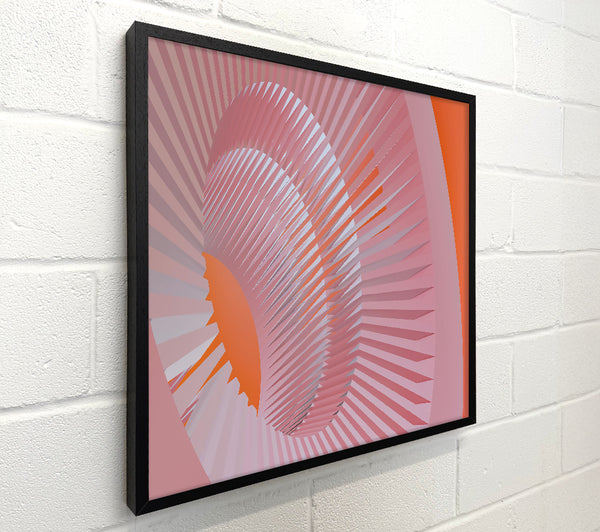 Pink Geometric Spiral