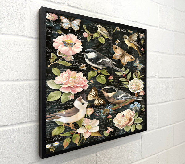 Black Floral Symphony