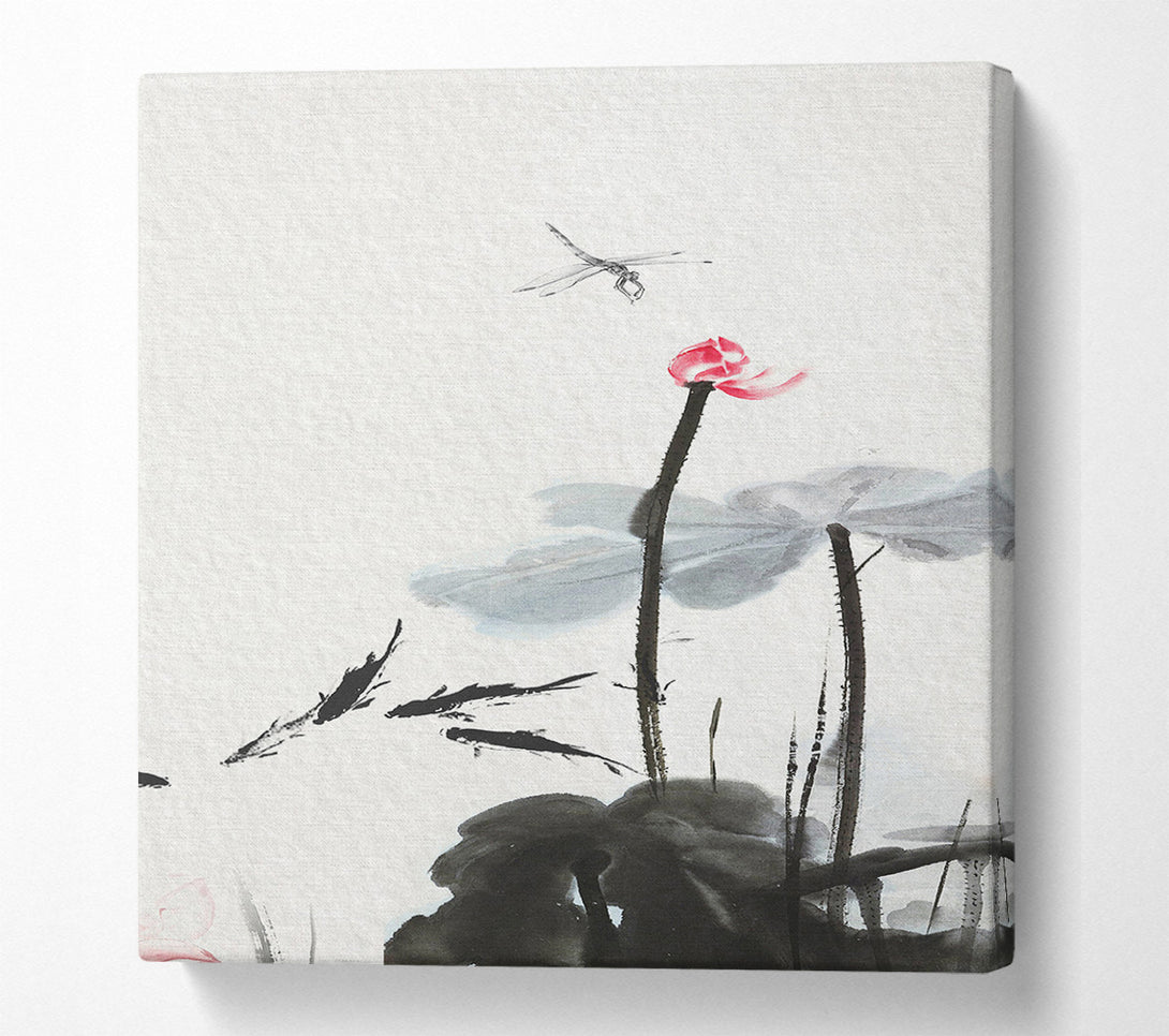  A Canvas Print of Dragonfly Oriental Canvas Print