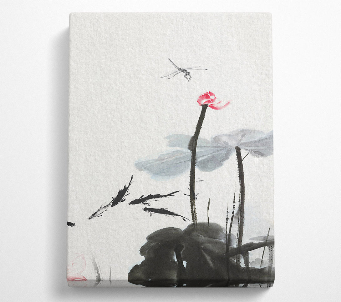  A Canvas Print of Dragonfly Oriental Canvas Print