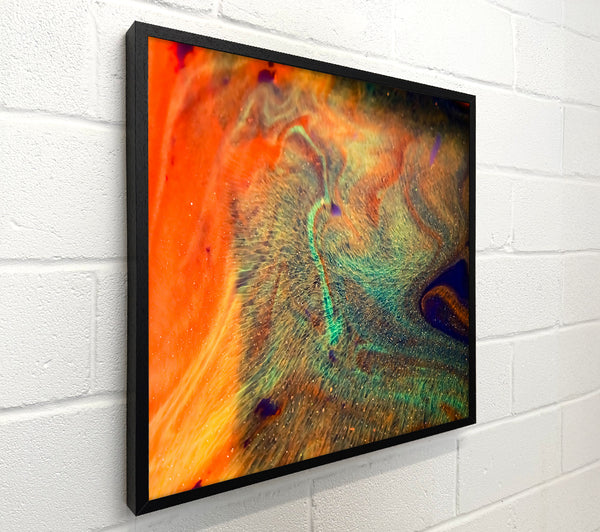 Emerald And Orange Swirl