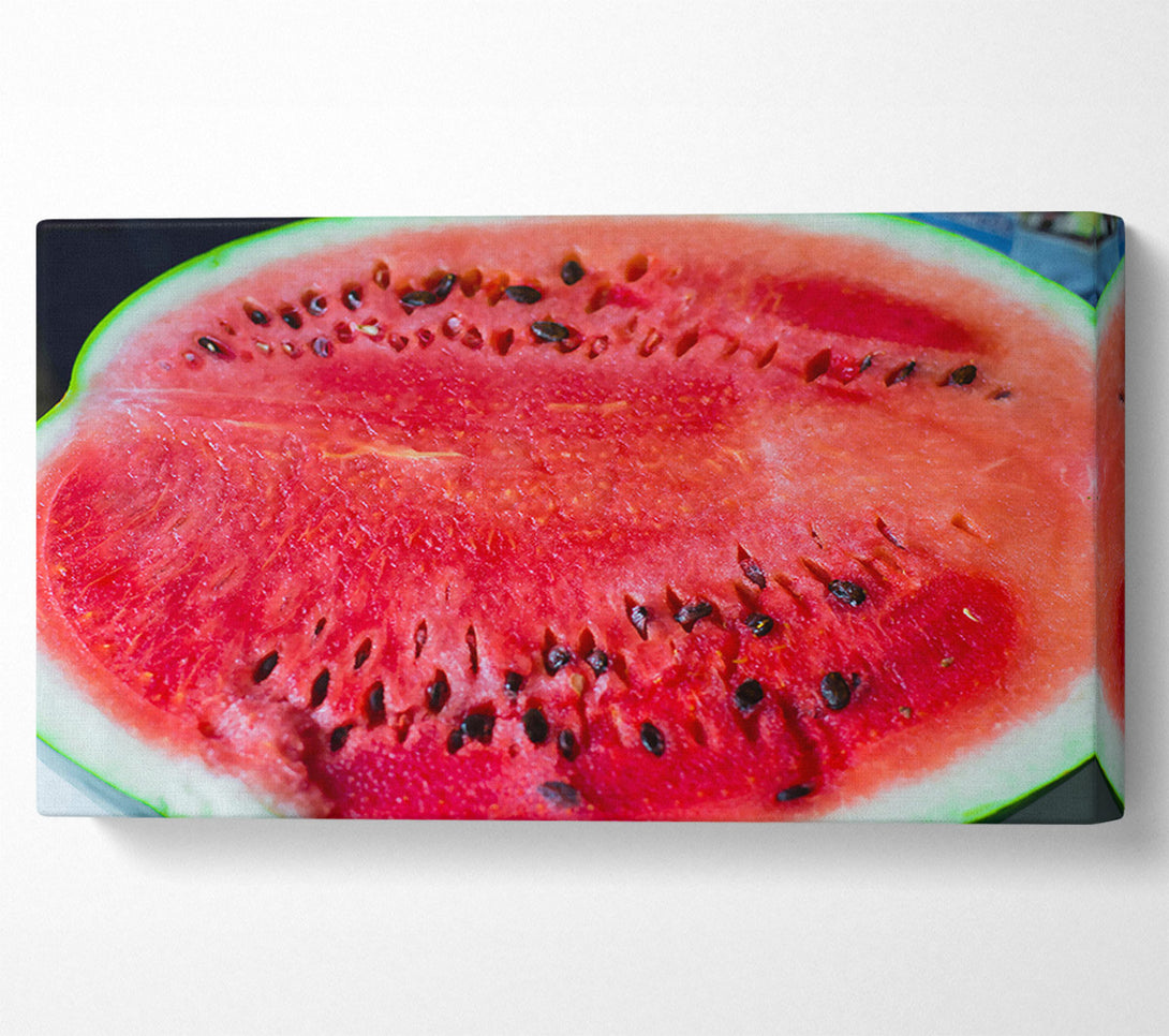  A Canvas Print of Crimson Watermelon Slice Canvas Print