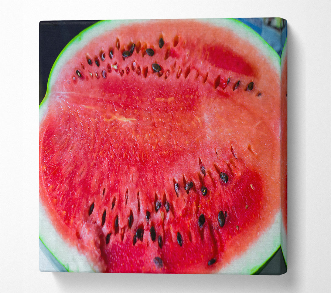  A Canvas Print of Crimson Watermelon Slice Canvas Print