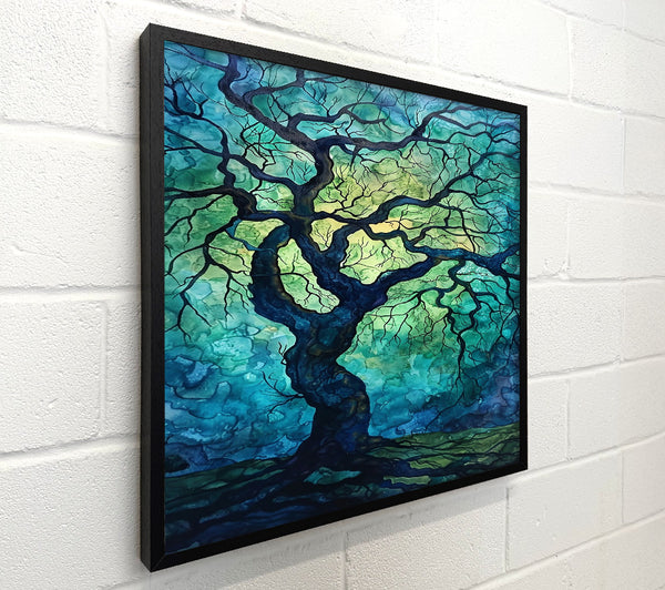 Teal Twisted Branches