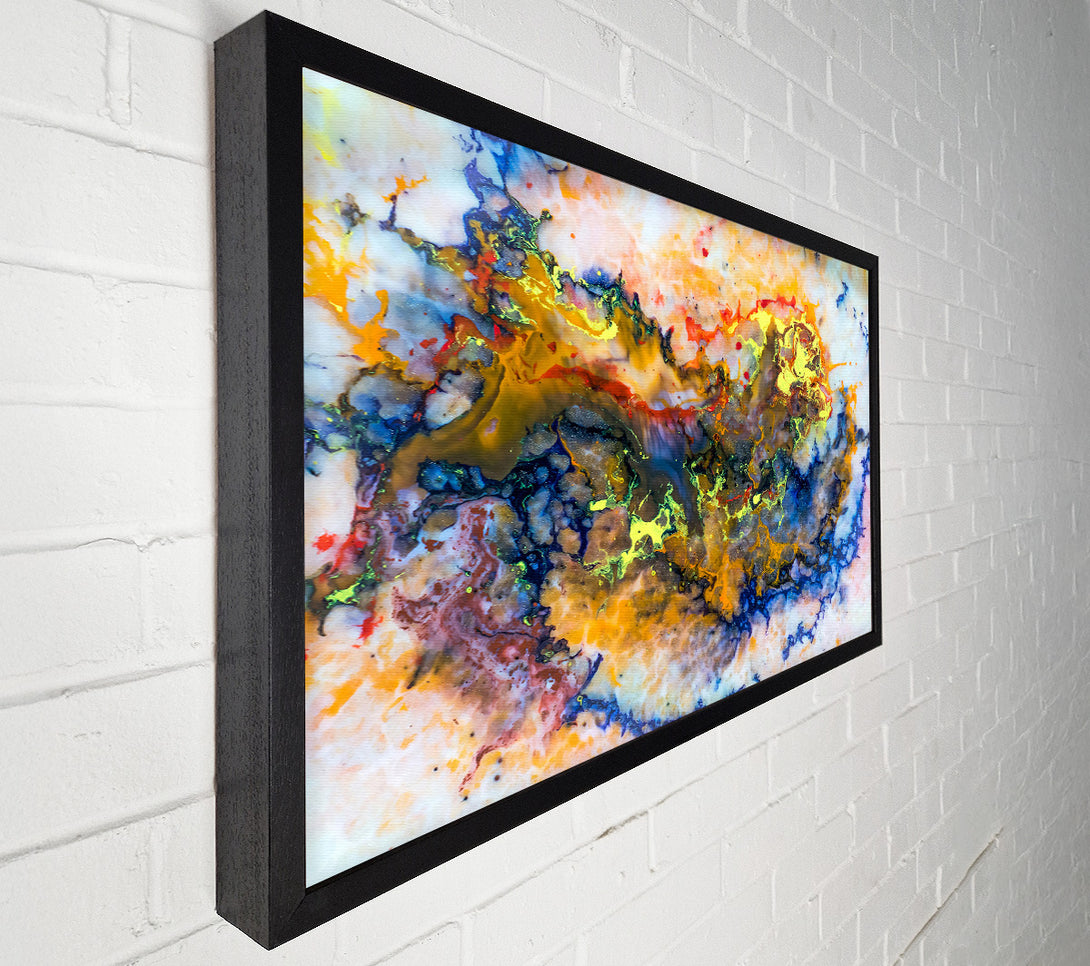  A Canvas Print of Golden Blue Swirls Canvas Print