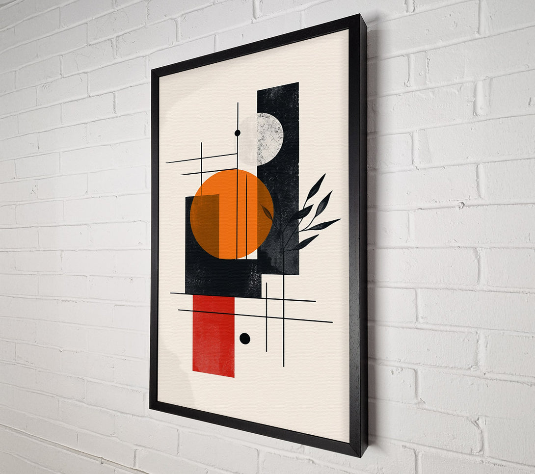  A Canvas Print of Orange Abstract Form Canvas Wall Art