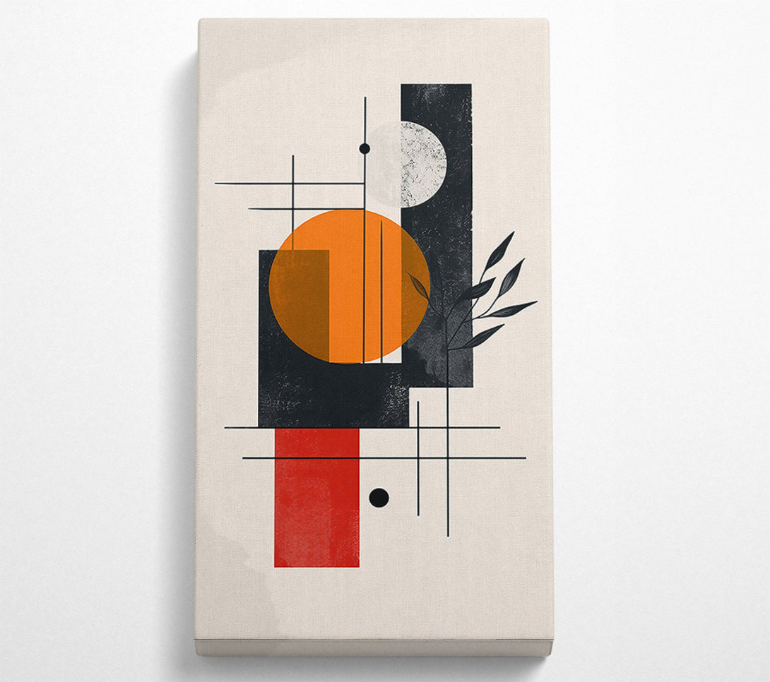  A Canvas Print of Orange Abstract Form Canvas Wall Art
