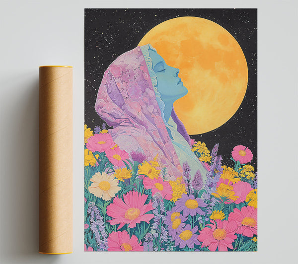 Yellow Moon Dreamscape Poster