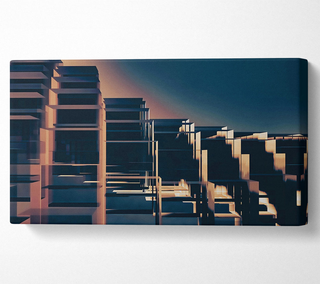  A Canvas Print of Golden Cage City Canvas Wall Art