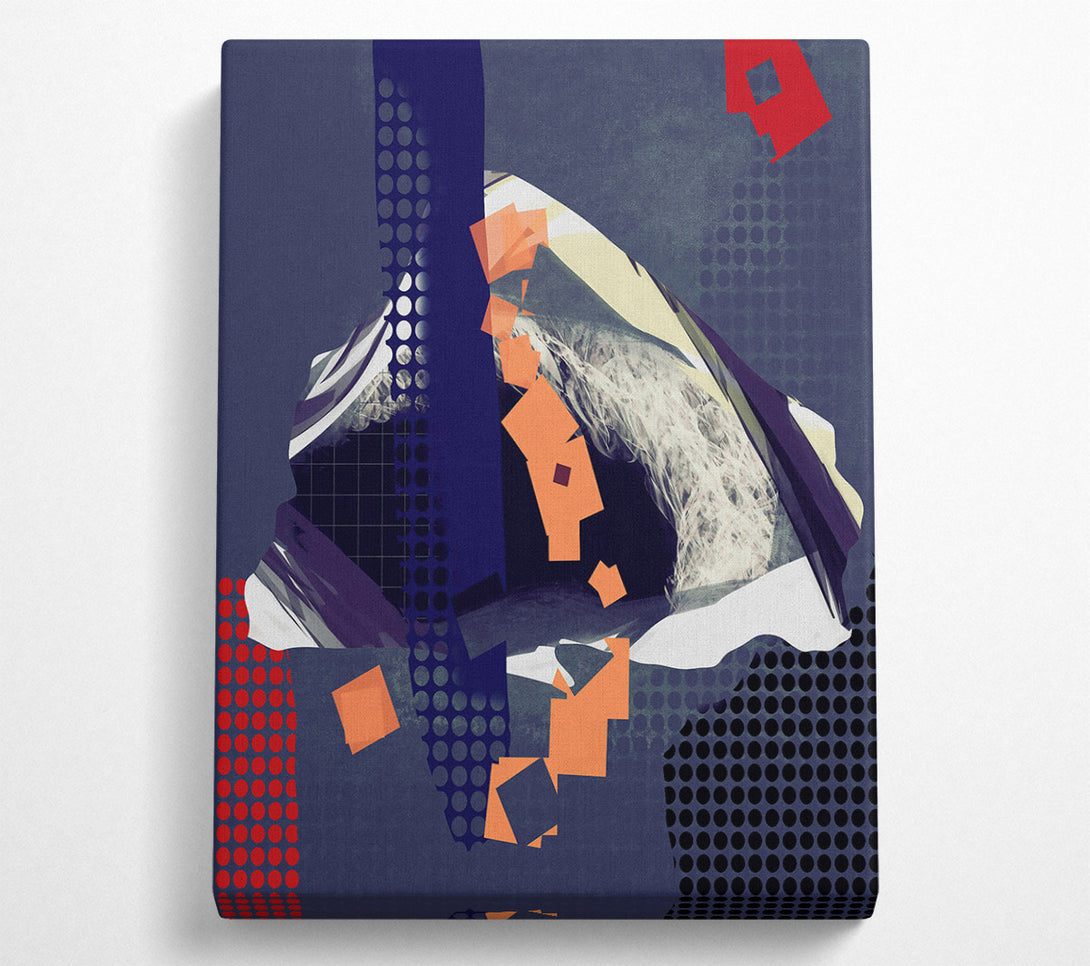  A Canvas Print of Orange Abstract Shapes Canvas Wall Art