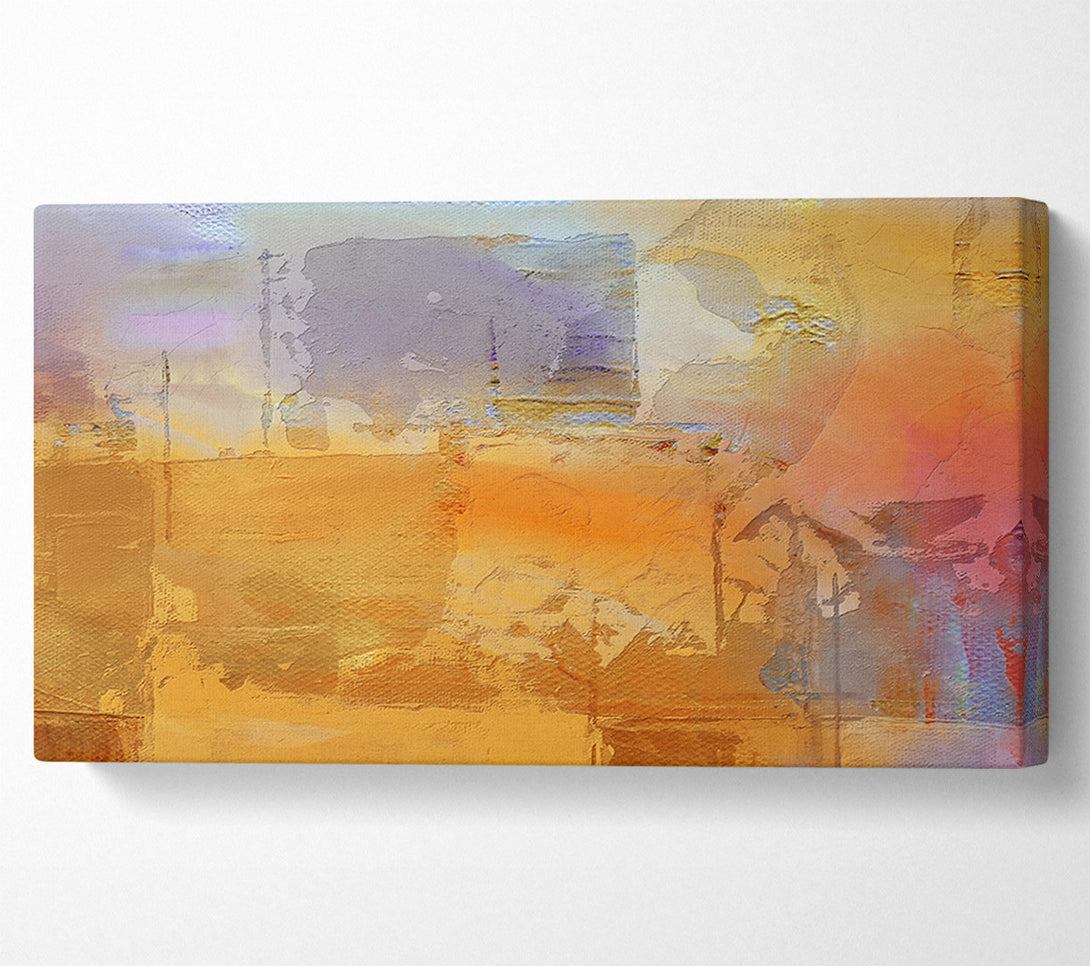  A Canvas Print of Golden Hues Abstract Canvas Art