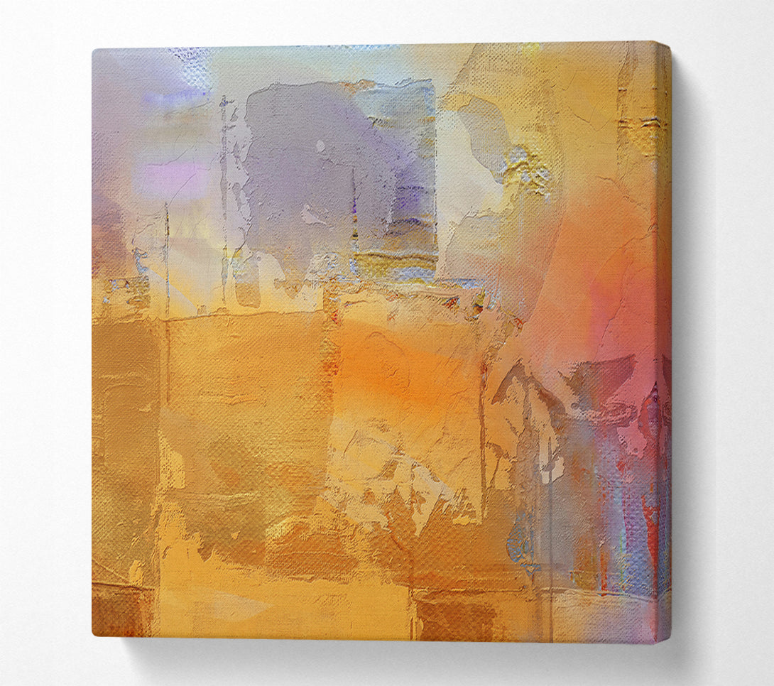  A Canvas Print of Golden Hues Abstract Canvas Art