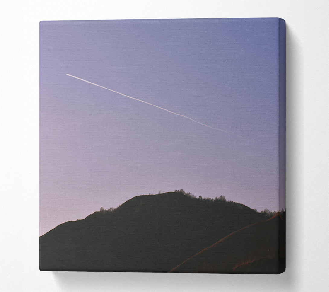  A Canvas Print of Lavender Sky Trail Canvas Wall Art