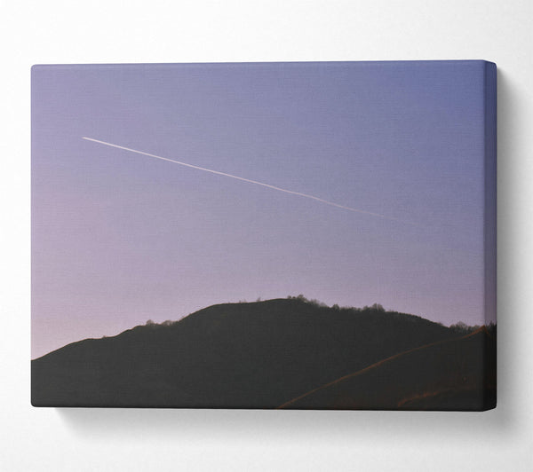  A Canvas Print of Lavender Sky Trail Canvas Wall Art
