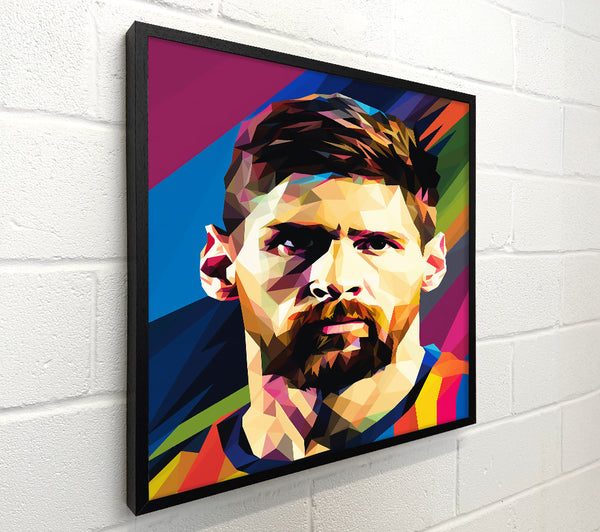 Blue Polygonal Portrait
