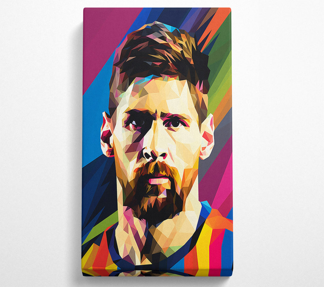  A Canvas Print of Blue Polygonal Portrait Canvas Wall Art
