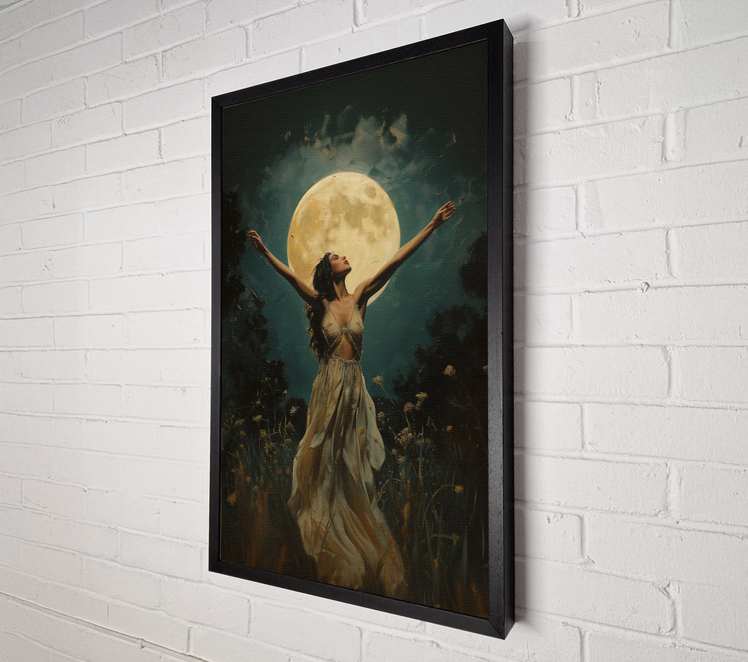  A Canvas Print of Golden Moon Embrace Canvas Print