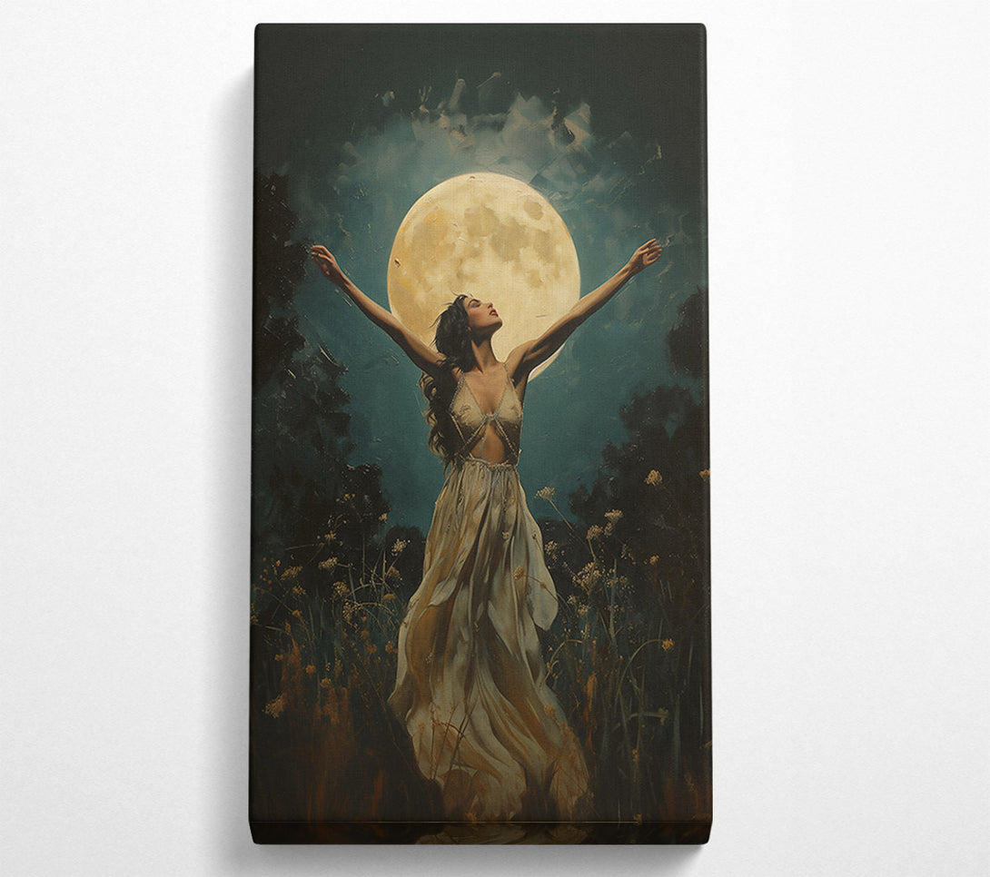  A Canvas Print of Golden Moon Embrace Canvas Print