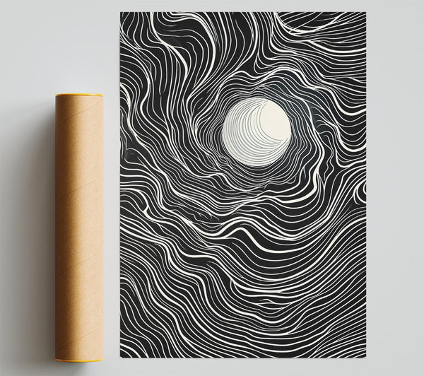 White Lines In Black Print