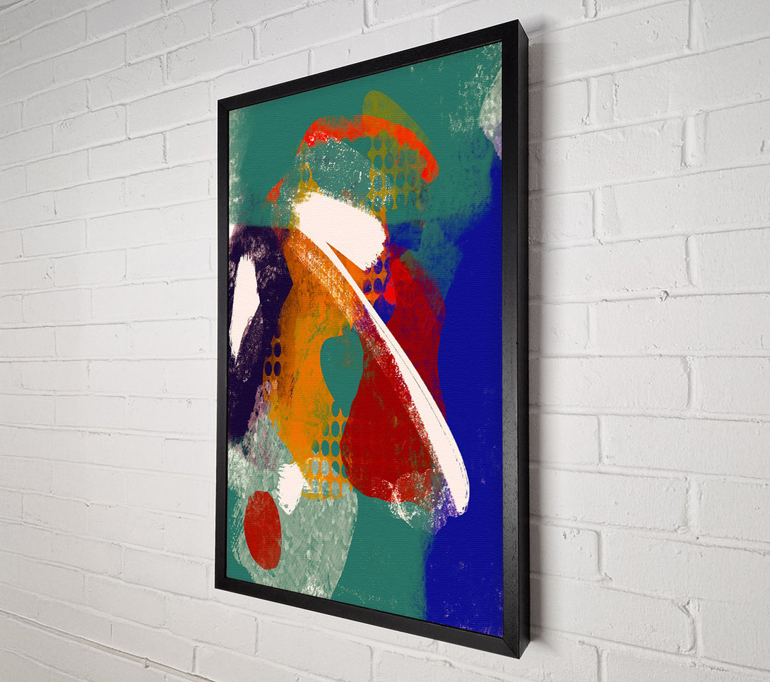  A Canvas Print of Orange Abstract Burst Canvas Art