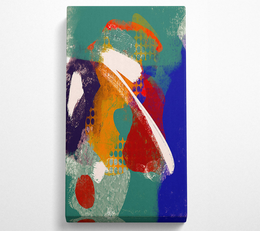  A Canvas Print of Orange Abstract Burst Canvas Art