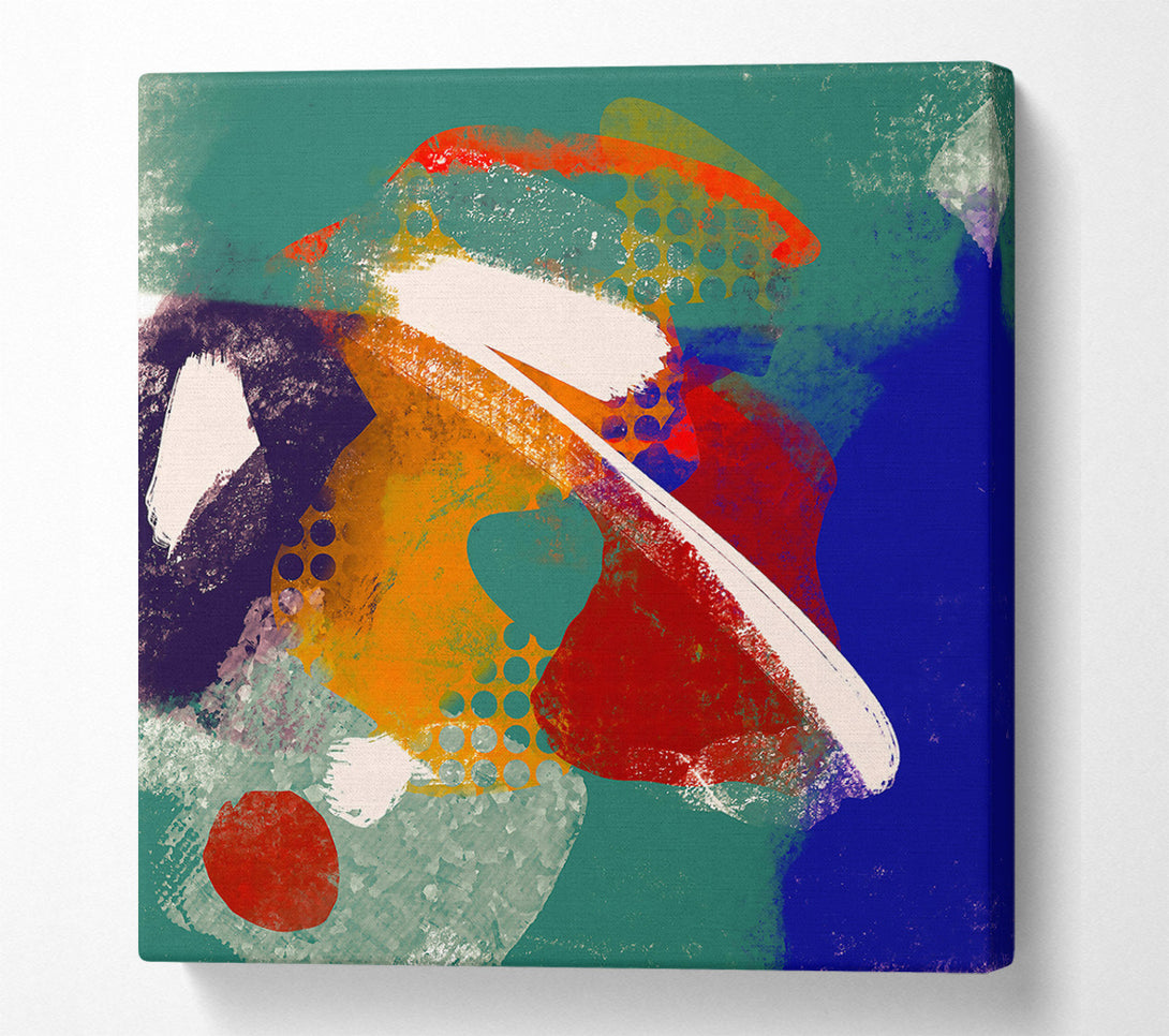  A Canvas Print of Orange Abstract Burst Canvas Art
