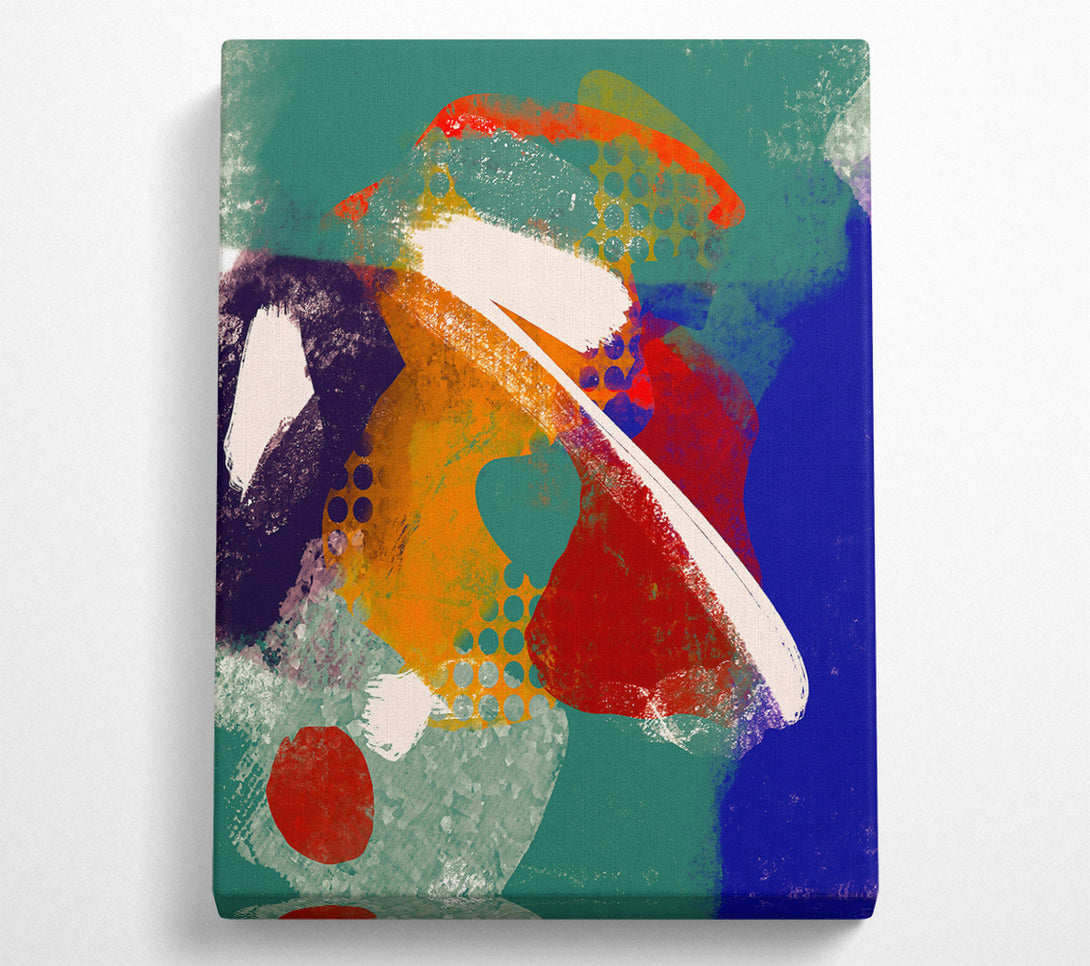  A Canvas Print of Orange Abstract Burst Canvas Art