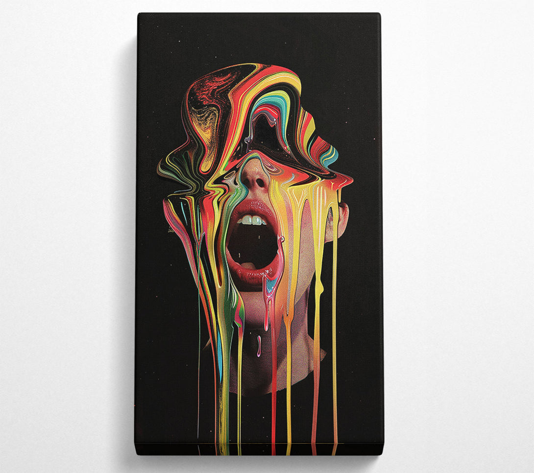  A Canvas Print of Dripping Paint Scream Canvas Art