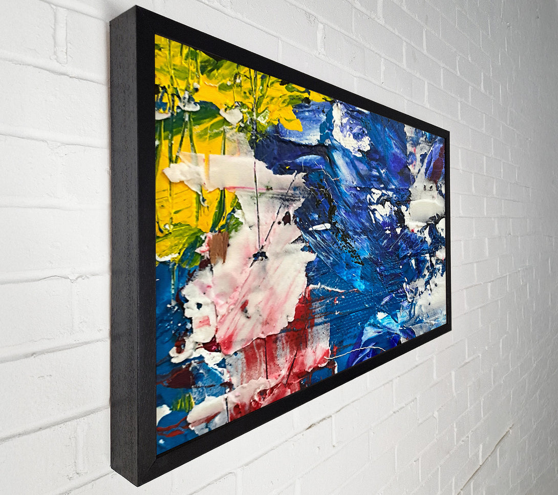  A Canvas Print of Blue And White Abstract Canvas Wall Art