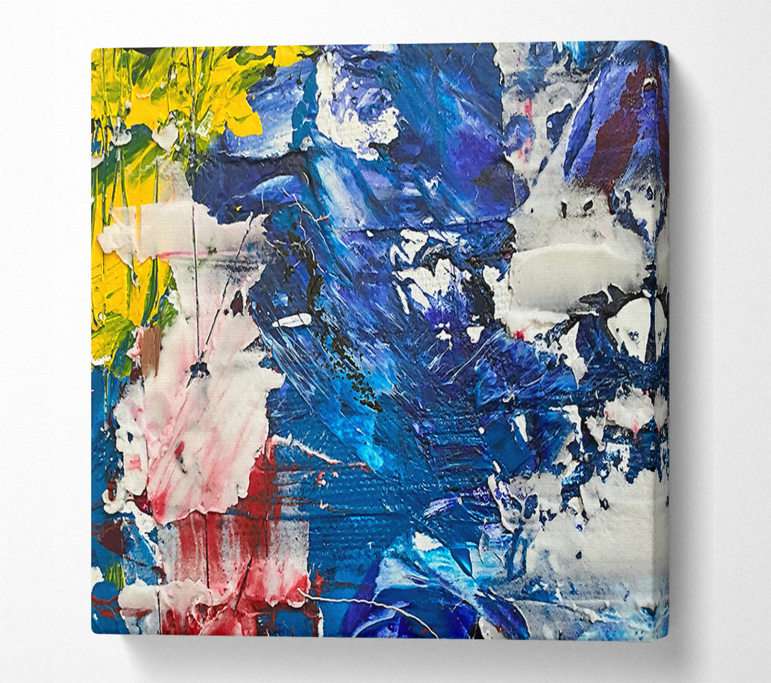  A Canvas Print of Blue And White Abstract Canvas Wall Art