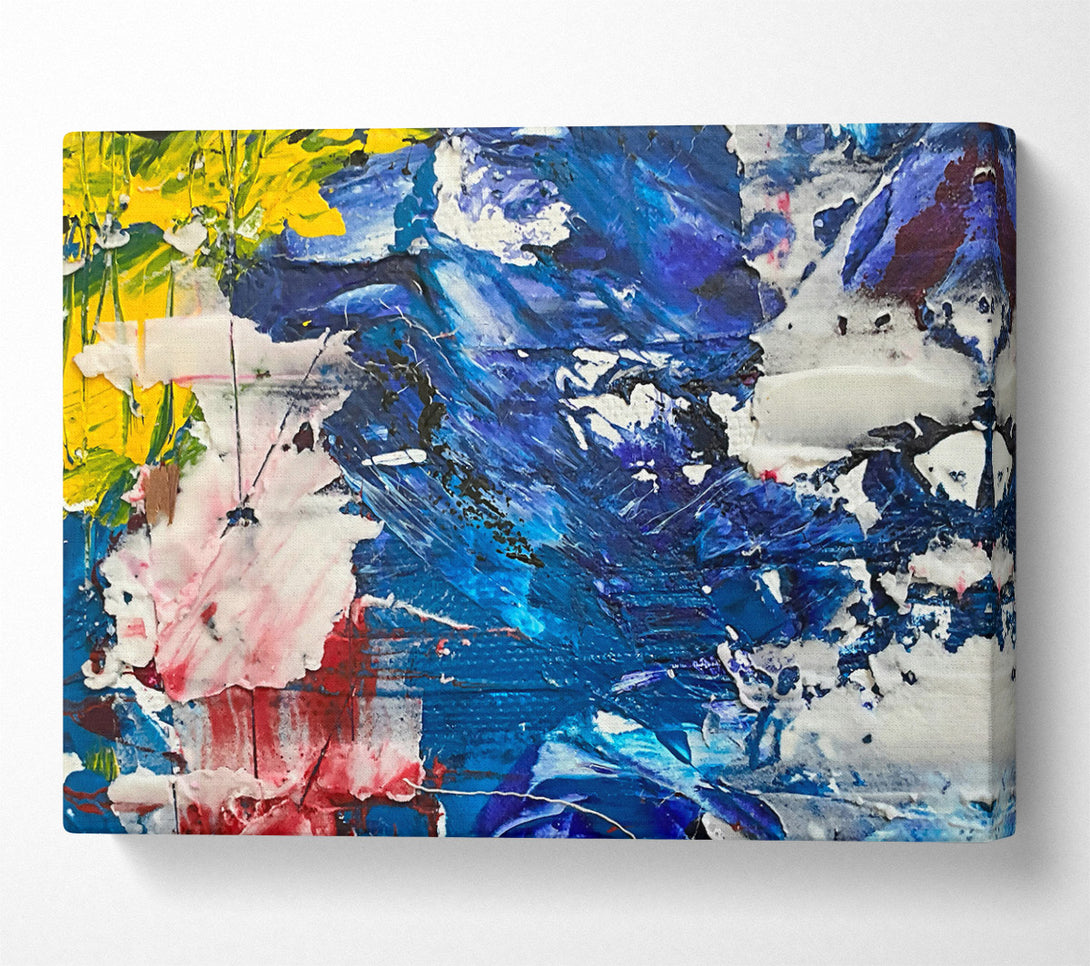  A Canvas Print of Blue And White Abstract Canvas Wall Art
