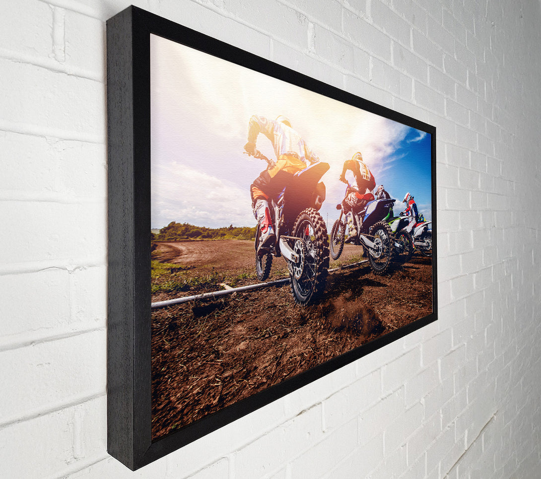  A Canvas Print of Drity Bikes Canvas Wall Art