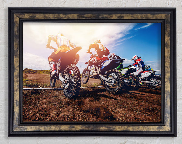 Drity Bikes Framed Print