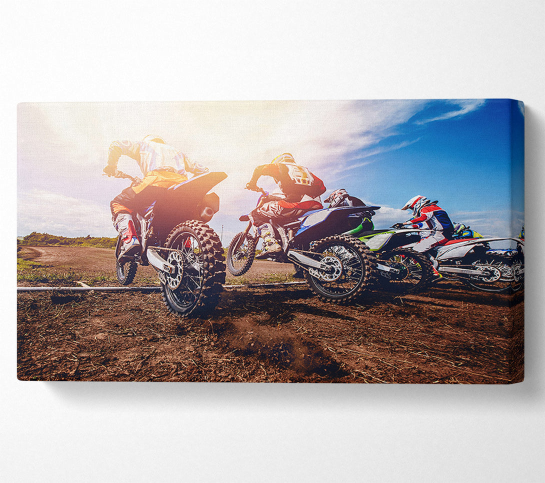  A Canvas Print of Drity Bikes Canvas Wall Art