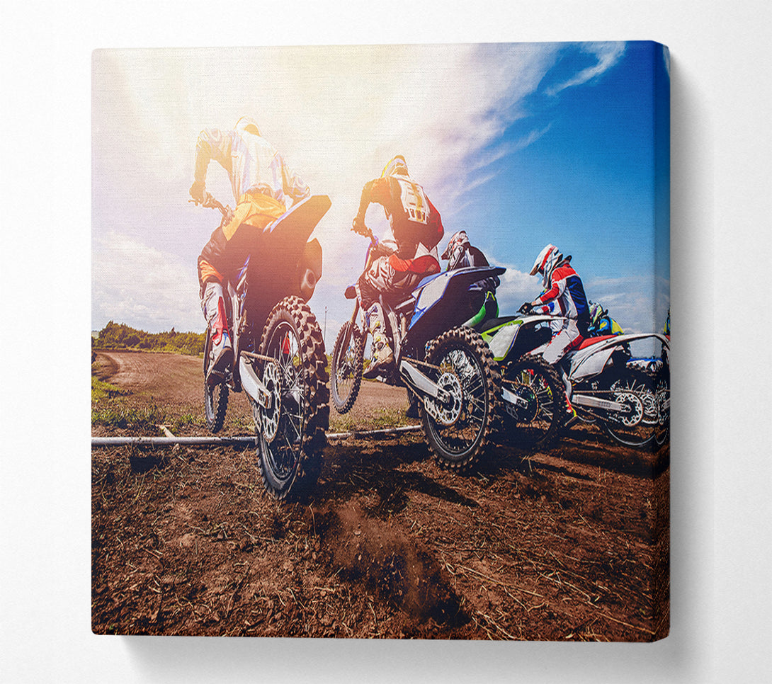  A Canvas Print of Drity Bikes Canvas Wall Art