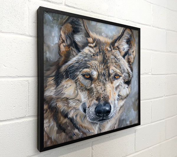 Golden Wolf Portrait