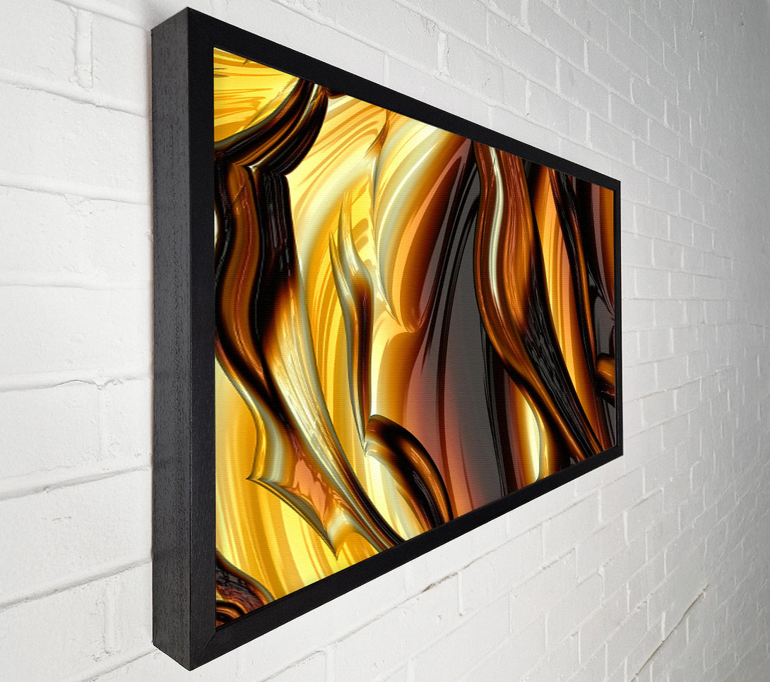  A Canvas Print of Amber Liquid Flow Canvas Wall Art