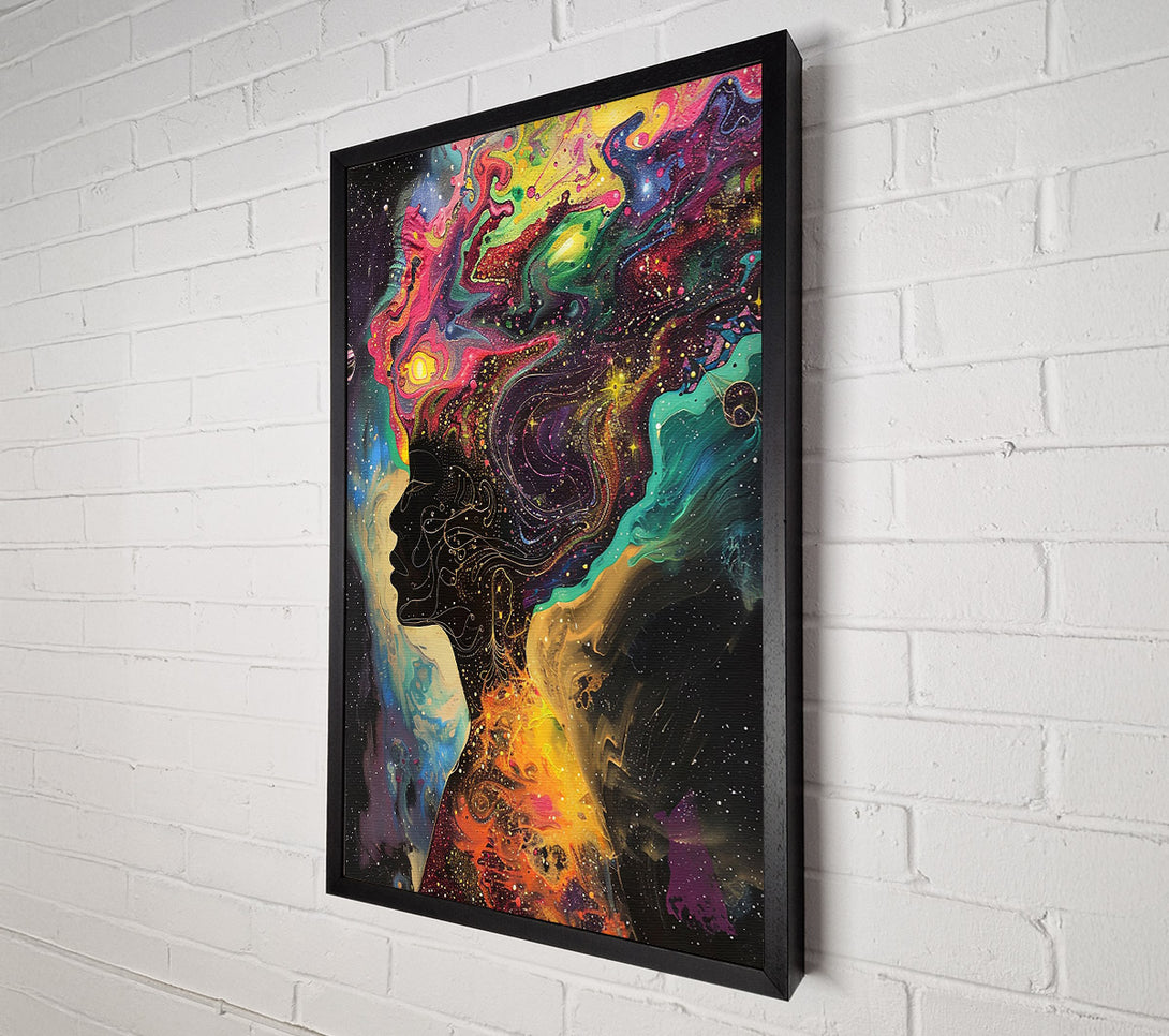 A Canvas Print of Cosmic Gold Embrace Canvas Print