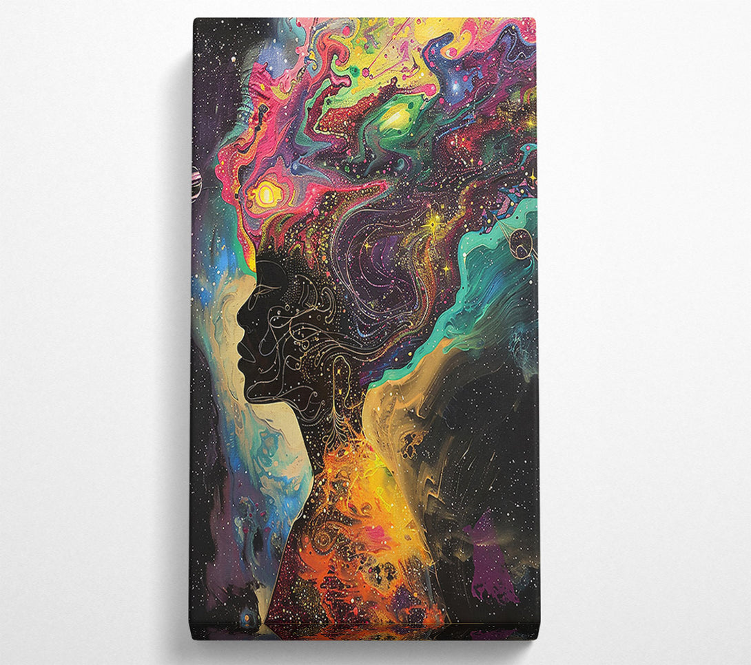  A Canvas Print of Cosmic Gold Embrace Canvas Print