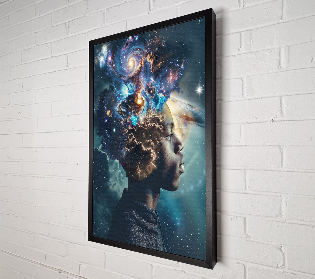  A Canvas Print of Blue Cosmic Thoughts Canvas Wall Art