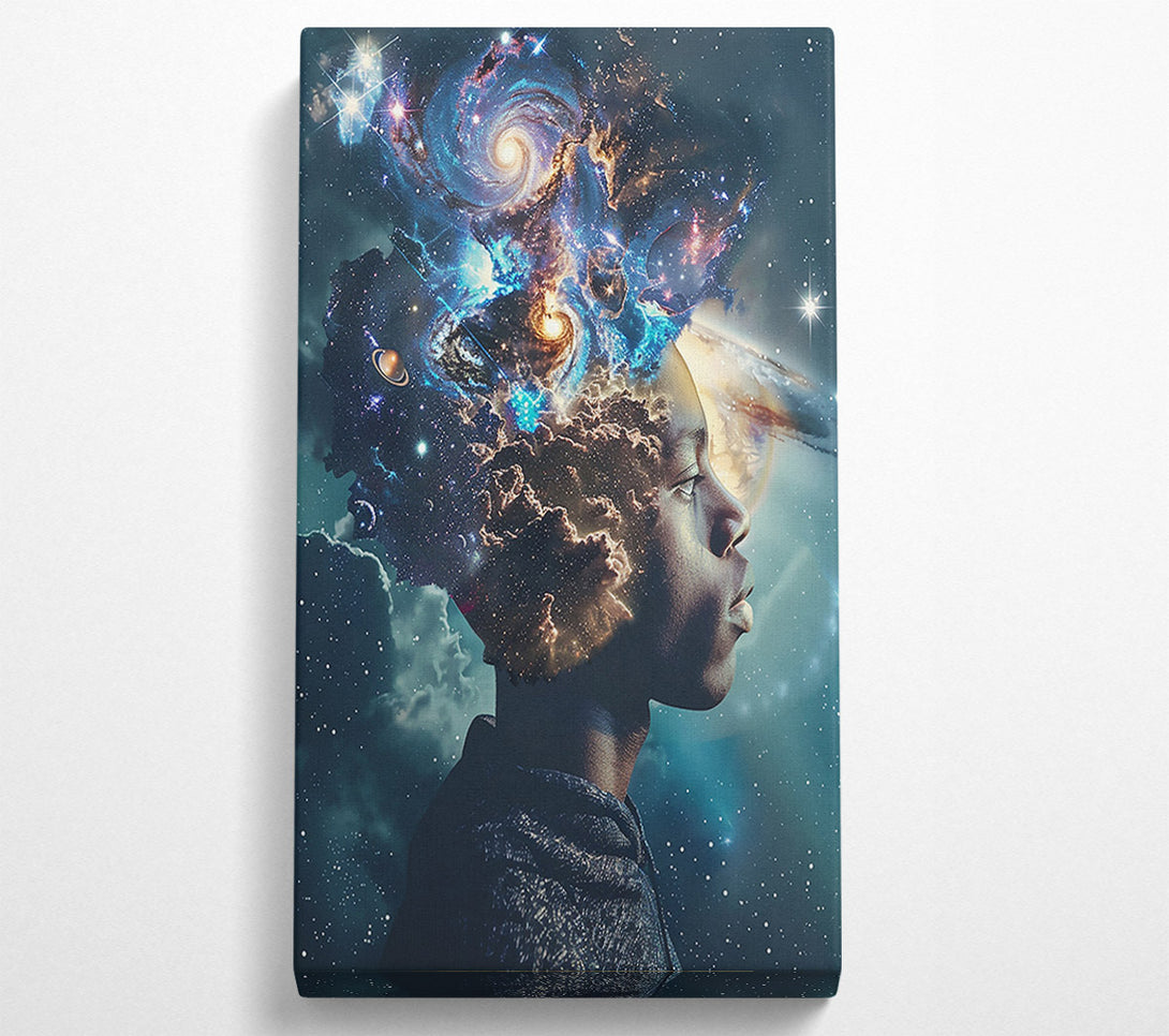  A Canvas Print of Blue Cosmic Thoughts Canvas Wall Art