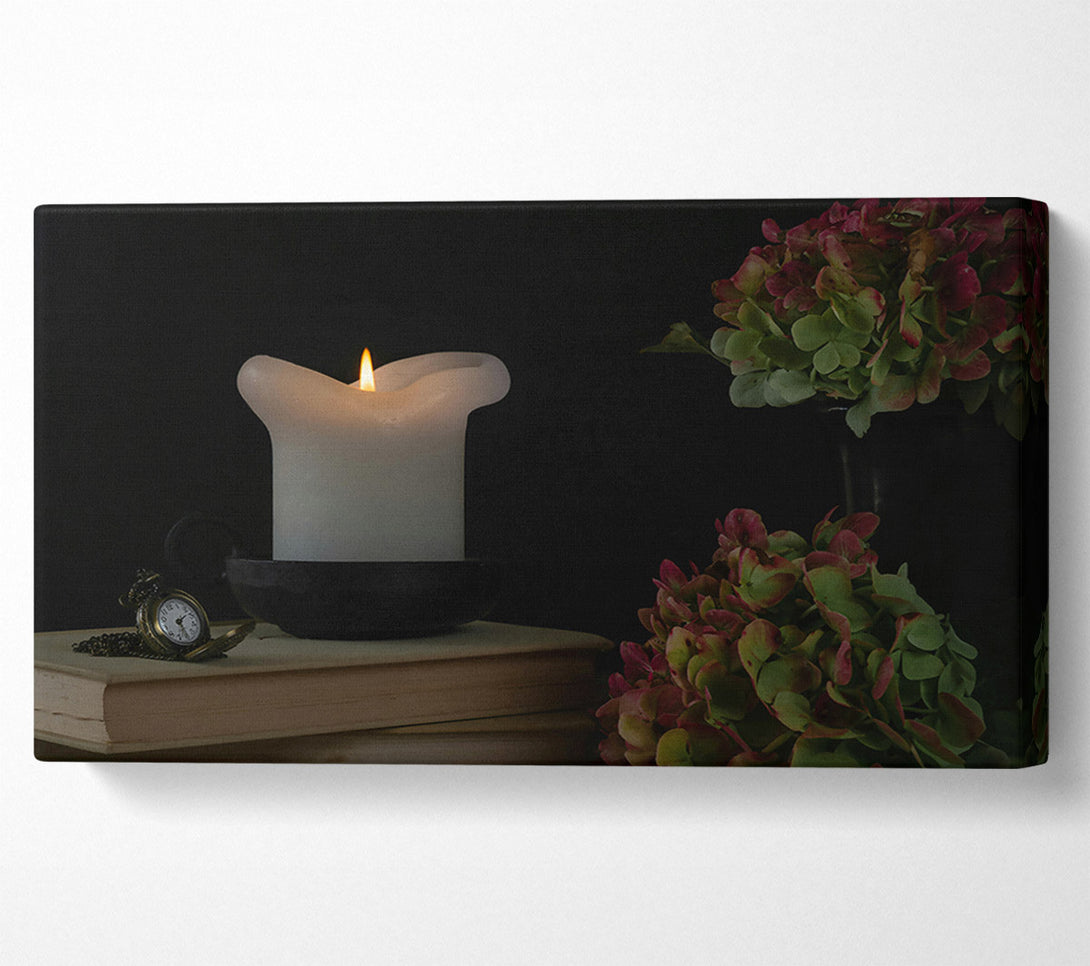  A Canvas Print of Crimson Candlelight Glow Canvas Art