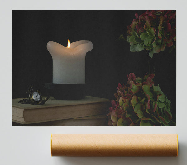 Crimson Candlelight Glow Giclee Print